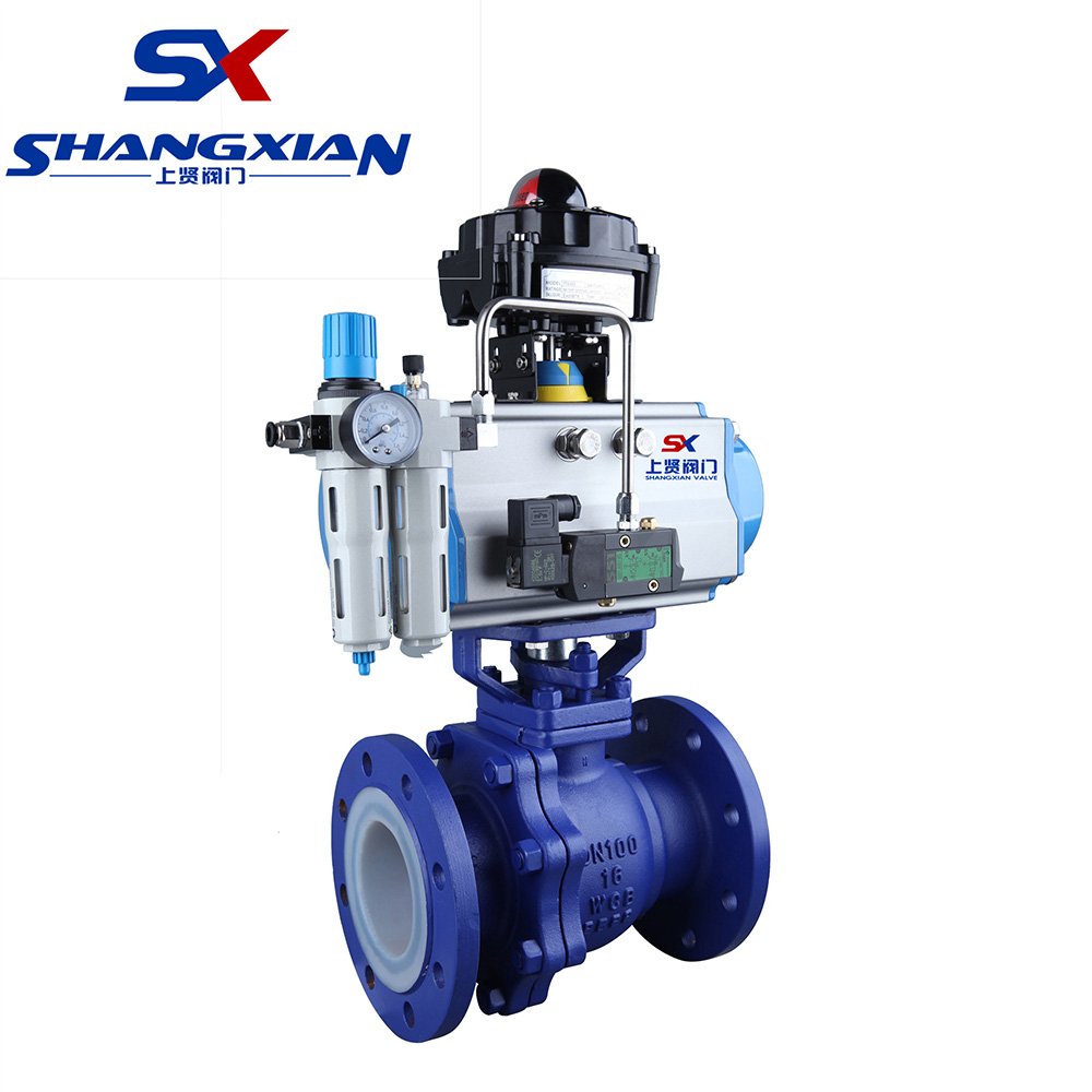 Q641F46气动衬氟球阀